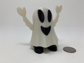 halloween happy ghost pin walker toy & game accessories 3d print model - Mito3D