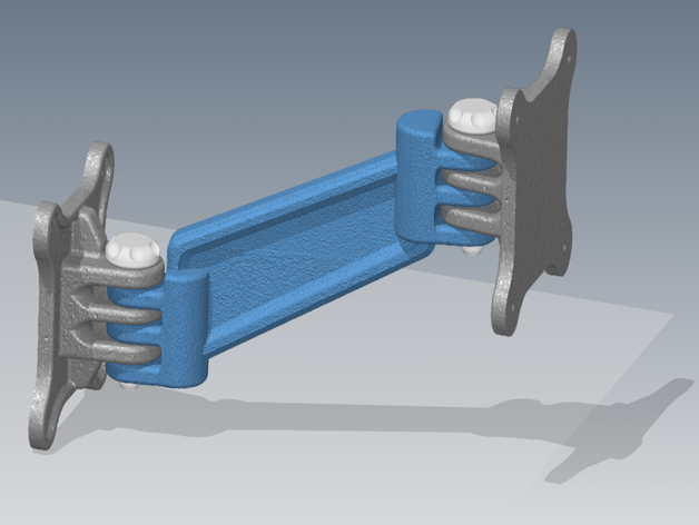 vesa 100 suporte para montagem em parede A impressão 3d do monitor 3D print model - Mito3D