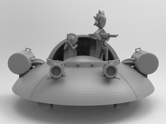 rick morty Raumschiff Skulpturen Rüstung Komödie fantasy rick, scifi Raum 3D print model - Mito3D