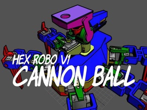 hex robo v1 canhão módulo robótica arduino arma hexabot hexapod mg90s robô aranha 3d print model - Mito3D