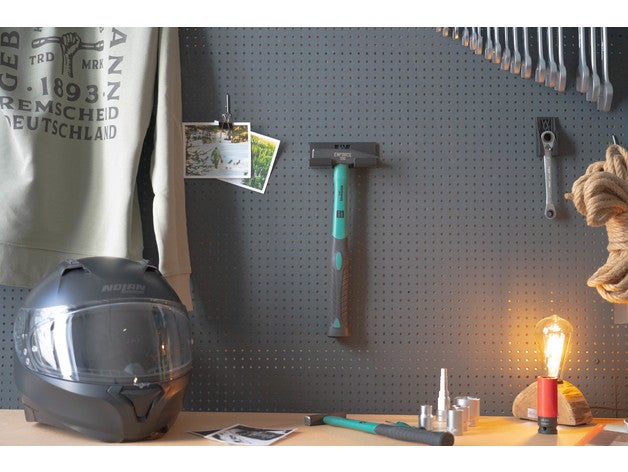 große Ingenieure hammer-Halter 500g 029 Schrauben peg-board 1893 hammer hand-Werkzeuge pegboard pegboard-tools tool tools Halter Werkzeughalter organizer Werkzeug-Lagerung werkzeughalter wiesemann wiesemann1893 3D print model - Mito3D