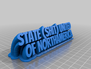 state shit united northamerica office customized 3d print model - Mito3D