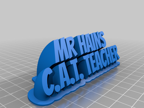mrh gato professor office personalizado 3d print model - Mito3D