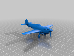 p-40 uçağı 3d baskı 3d print model - Mito3D