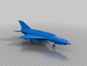mig-21 de l'avion L'impression 3d 3d print model - Mito3D