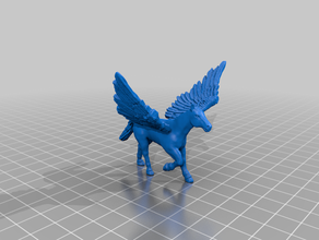 pegasus en miniatura criaturas boardgame no molestar dnd de la fantasía frostgrave caballo reyes guerra kow el monte pathfinder rpg tablero mesa tabletopgmaing unicornio wargaming ala alado 3d print model - Mito3D