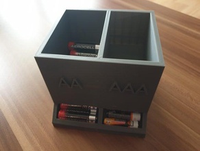 batterie de la boîte les conteneurs batteries le stockage 3d print model - Mito3D