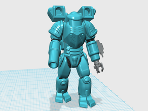 battletech elemental 28mm scale games mwo power armor 3d print model - Mito3D