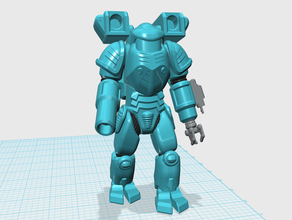 battletech elementar 28mm escala jogos elemental fmo armadura de energia 3d print model - Mito3D