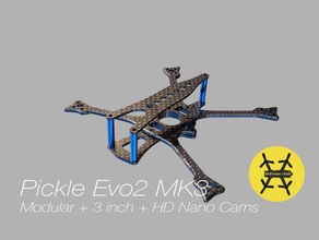 picles evo2 mk3 hd de 3 polegadas quadcopter quadro r c veículos betafpv caddx foxeer micro sem escovas runcam palito 3d print model - Mito3D