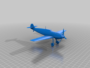 me-109 e uçak 3d baskı nesneler 3d print model - Mito3D
