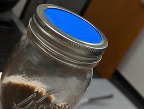 mason jar sieve - cold brew kitchen & dining coffee customized filter 3d print model - Mito3D