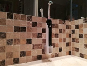 simple toothbrush holder oralb braun bathroom 3d print model - Mito3D