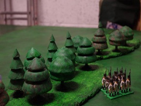 low effort trees toy & game accessories 15mm 28mm tree wargaming scenery terrain 3d print model - Mito3D