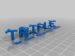 my customized triple letter blocks illusion signs & logos 3d print model - Mito3D