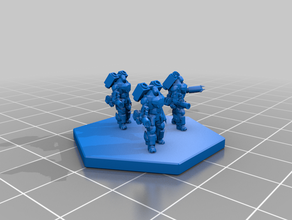 battletech longinus battle armor if 6mm scale remix toys & games mech mechwarrior 3d print model - Mito3D