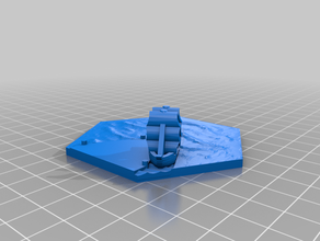 catan - harbor base merged ocean tile 3d printing 3d print model - Mito3D