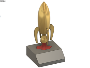 fusée trophée sculptures concours la fuséologie science le 3d print model - Mito3D