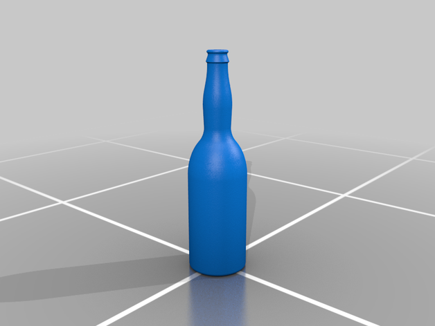 garrafa de cerveja comida e bebida a 3D print model - Mito3D