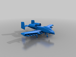 a-10 warthog vehicles airforce fighter jet us army 3d print model - Mito3D