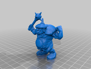 batalha de mestrado - ogro campeão exército brinquedo & acessórios para jogos mestre combate caos 3d print model - Mito3D