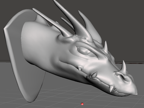 dragonhead creatures dragon trophy 3d print model - Mito3D