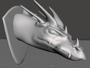 dragonhead Kreaturen dragon trophy 3d print model - Mito3D