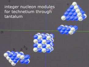 integer geometrische nukleare Module 2 3 Physik & Astronomie nucleii promethium statische Kern Tantal technetium 3d print model - Mito3D