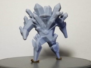 crystal golem toy & game accessories 28mm miniature construct crystalline entity d&d dnd dungeons dragons forgotten realms low poly magical miniatures pathfinder 3d print model - Mito3D