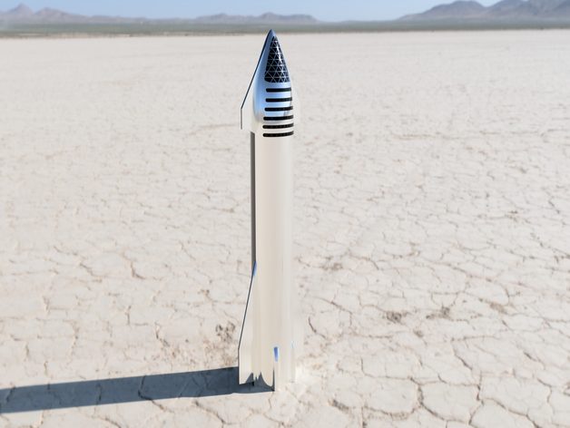 2019 spacex uzay gemisi araç alanı içermemektedir roket starship 3D print model - Mito3D