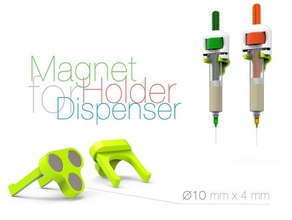 magnet holder dispenser hobby titolare magnete 3d print model - Mito3D