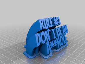 rule 1 office customized 3d print model - Mito3D