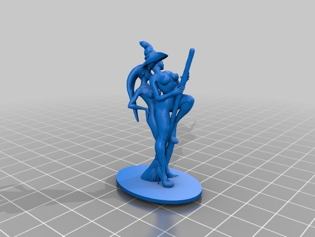 witches going party - softer version requested people naked nsfw nude art female girl sculpture 3D print model - Mito3D