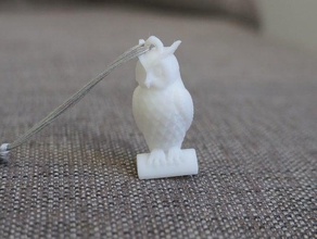 owl keychain keychains 3d print model - Mito3D