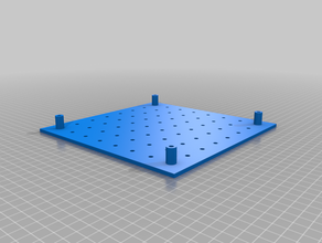 peg board 210x210mm tool holders & boxes pegboard 3d print model - Mito3D