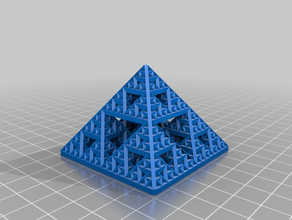 özelleştirilmiş sierpinski piramit benim matematik sanatı 3d print model - Mito3D