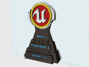 unreal tournament 3 trophée + logo uniquement jouets & accessoires de jeux 3d print model - Mito3D