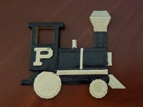 purdue train old logo signs & logos christmas ornament university 3d print model - Mito3D