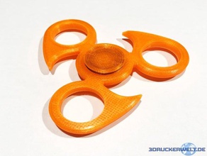 round fidget spinner toy & game accessories fidget-hand-spinner fidget-spinner fidget-toy fidgetspinner hand 3d print model - Mito3D