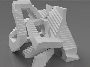 escher 20 sculptures art fusion 360 mc 3d print model - Mito3D