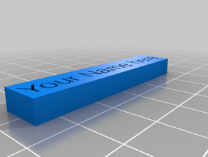 customizable name block 3d printing customizer 3d print model - Mito3D