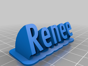 renee office personalizado 3d print model - Mito3D