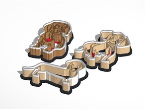 dachshund cookie cutter set 3d print model - Mito3D