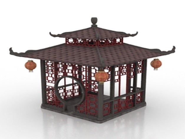 asian arbour - chinese japanese toy & game accessories arbor bushido garden japan samurai test honour zen 3D print model - Mito3D