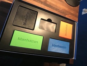 manhattan board game player cases games boardgame boardgames inserts 3d print model - Mito3D