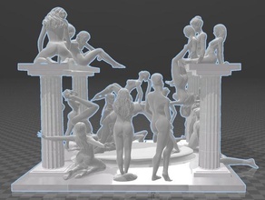 Afrodit ibadet Tanrı eros iş ortamına uygun olmayan interaktif sanat çıplak nü kadın kız heykel 3d print model - Mito3D