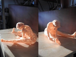 niña de sitter las esculturas art meshmixer 3d print model - Mito3D