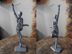reach sky sculptures art girl meshmixer new phill luland woman 3d print model - Mito3D