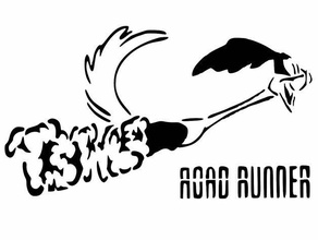 road runner stencil 2 2d art looney toons tunes wiley coyote 3d print model - Mito3D
