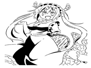 tohru kalıp 2d sanat anime ejderha dragonmaid hizmetçi kahya kobayashi manga Bayan kobayashis servent şablon 3d print model - Mito3D